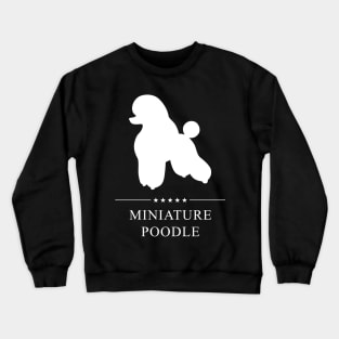 Miniature Poodle Dog White Silhouette Crewneck Sweatshirt